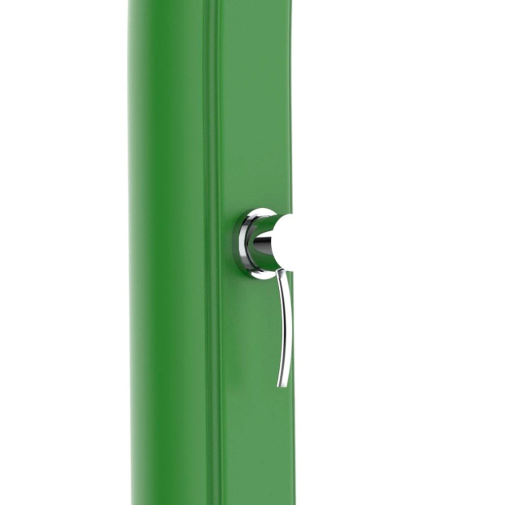 Doccia Solare Verde RAL3028 in Polietilene HD con Serbatoio da 25L e Soffione Rotondo per Spazi Esterni Piscine e Attivita Allaperto STARMATRIX RIO GREEN