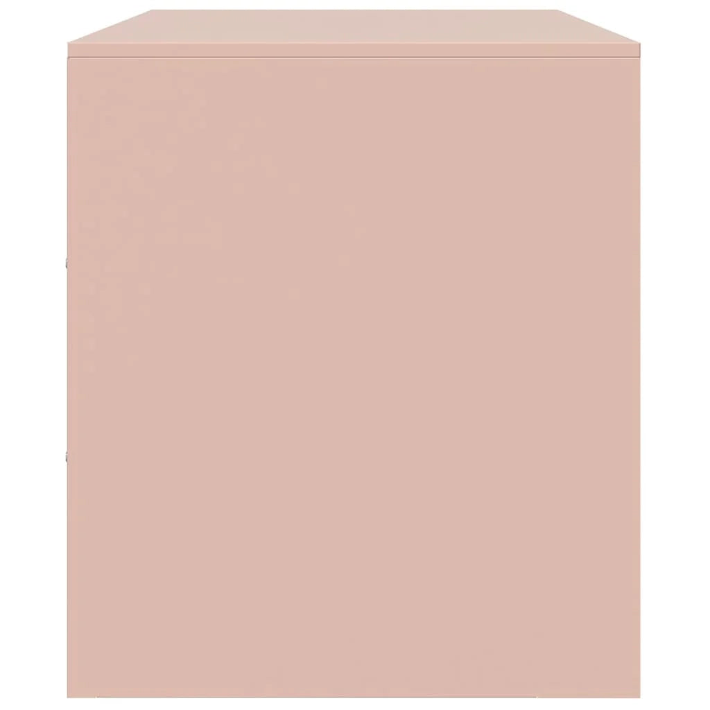 Mobile TV multimediale scaffale TV credenza mobile TV sala da pranzo soggiorno camera da letto 2 pezzi rosa 67 x 39 x 44 cm acciaio rosa 02_0028647