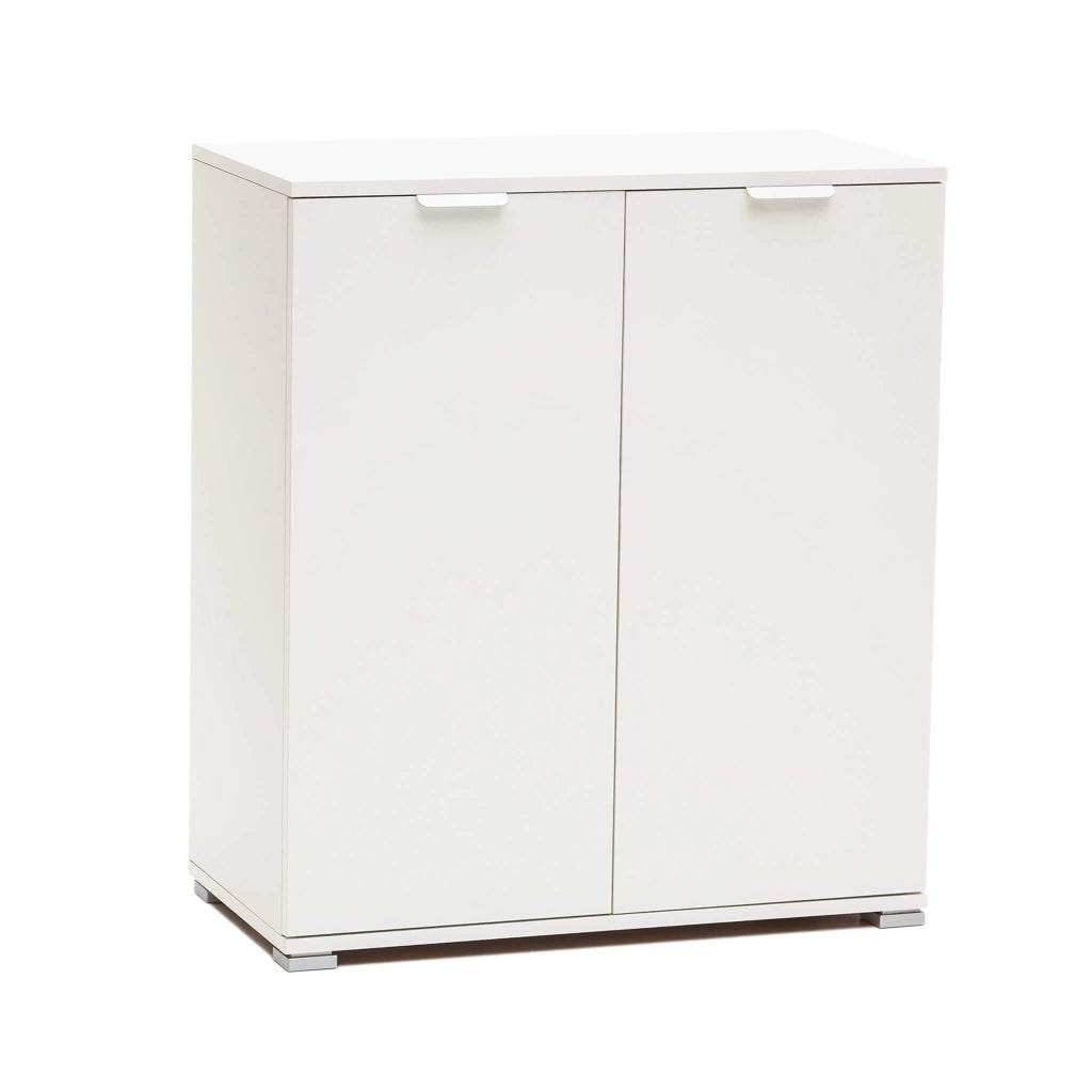 MOBILETTO BASIC A 2 ANTE BIANCO CON 2 RIPIANI 75 X 38 X H85 CM