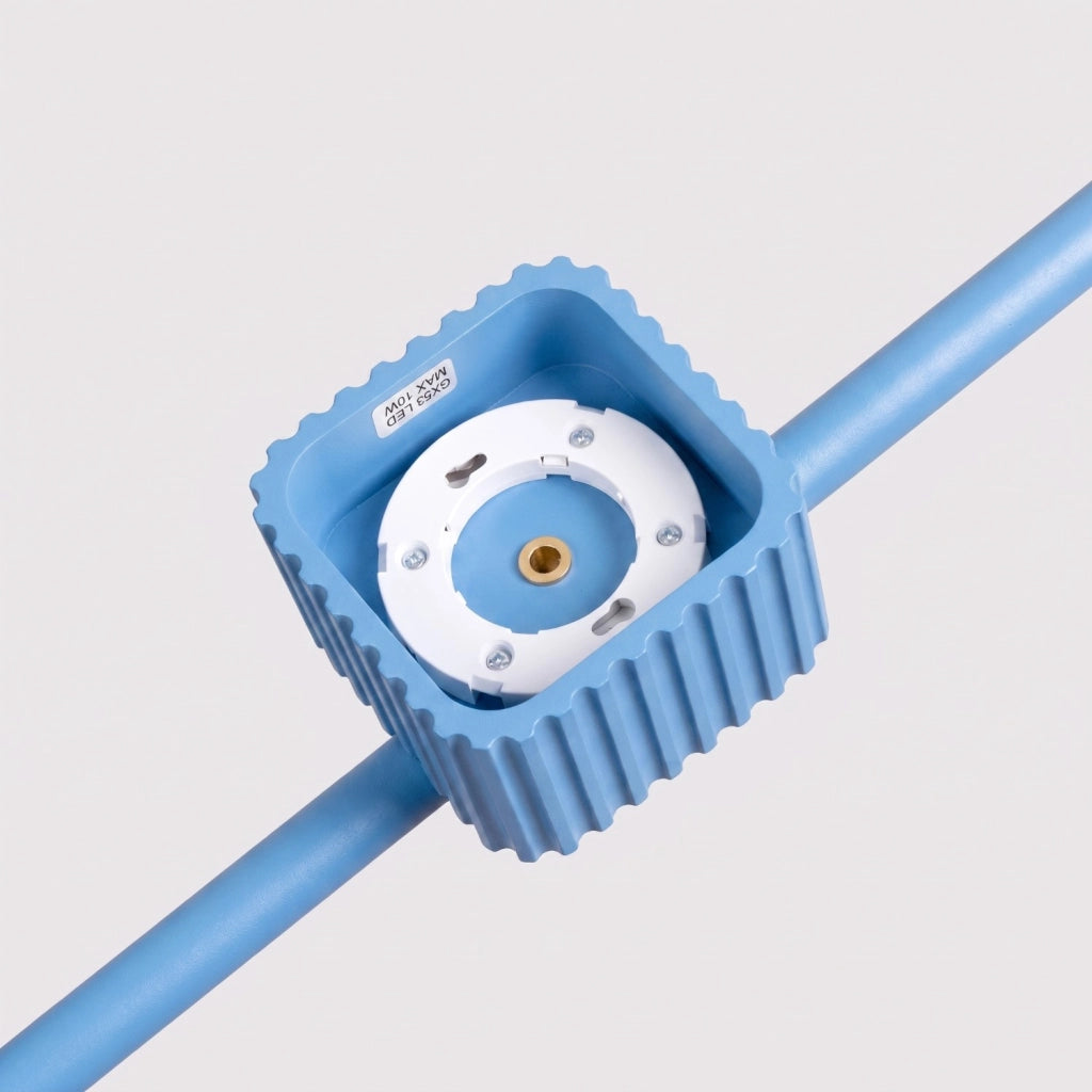 Lampadario RIFF 4 azzurro Gx53