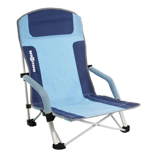 Spiaggina brunner 0404148n c57 bula pieghevole con braccioli blu e azz