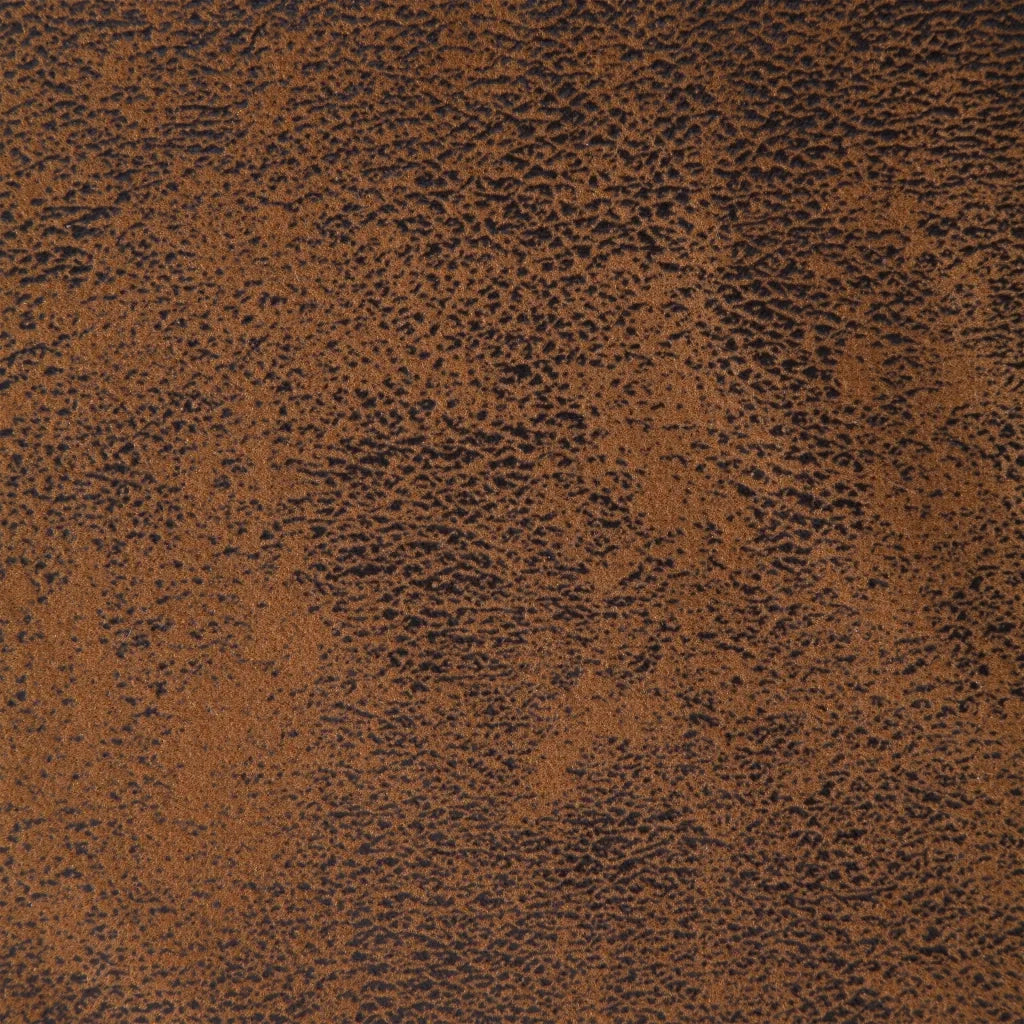 Panca-Sgabello 106 cm Marrone in Pelle Scamosciata Artificiale