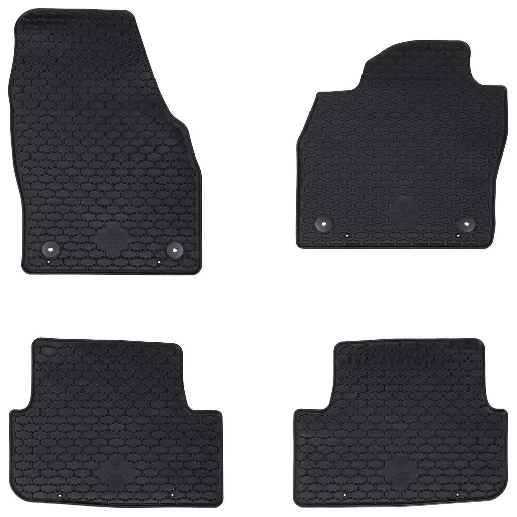 Tappetino per Auto 4 pcs Nero Gomma 42029135