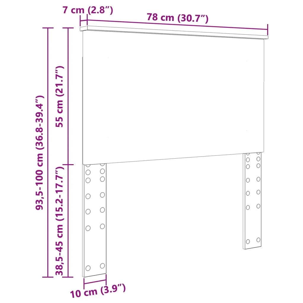 Testiera Bianco 100 cm Legno ingegnerizzato 887703