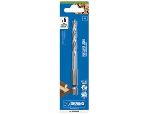 PUNTA RETTIFICATA PER LEGNO ATTACCO 1/4 ESAGONALE 05008- - ø mm.7x109 - in blister - 10 blister KRINO
