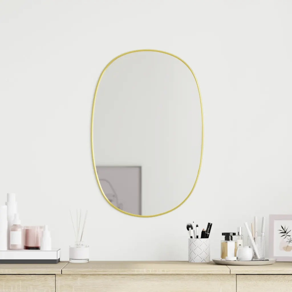 Specchio da Parete Dorato 50x35 cm 348217