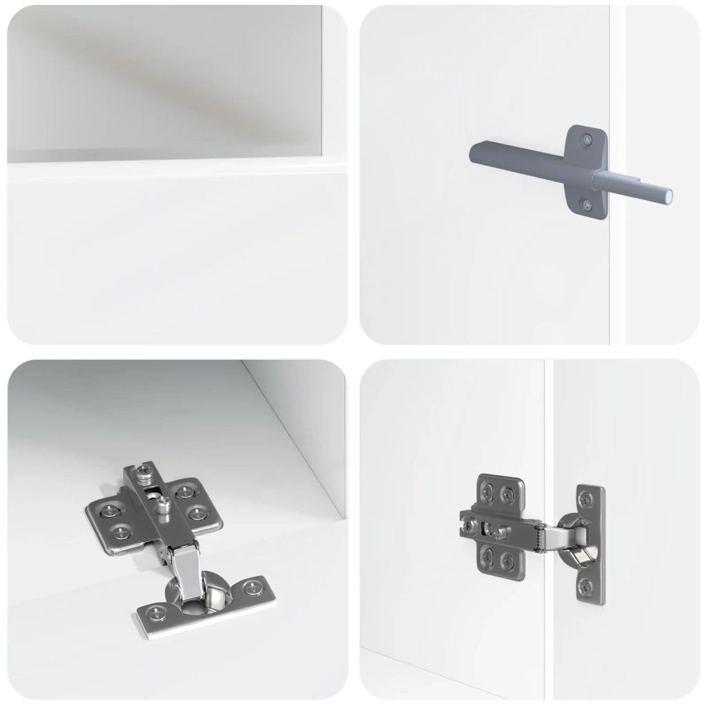 Mobile TV LED BREDA 3 pz Bianco Lucido Legno ingegnerizzato 3416925
