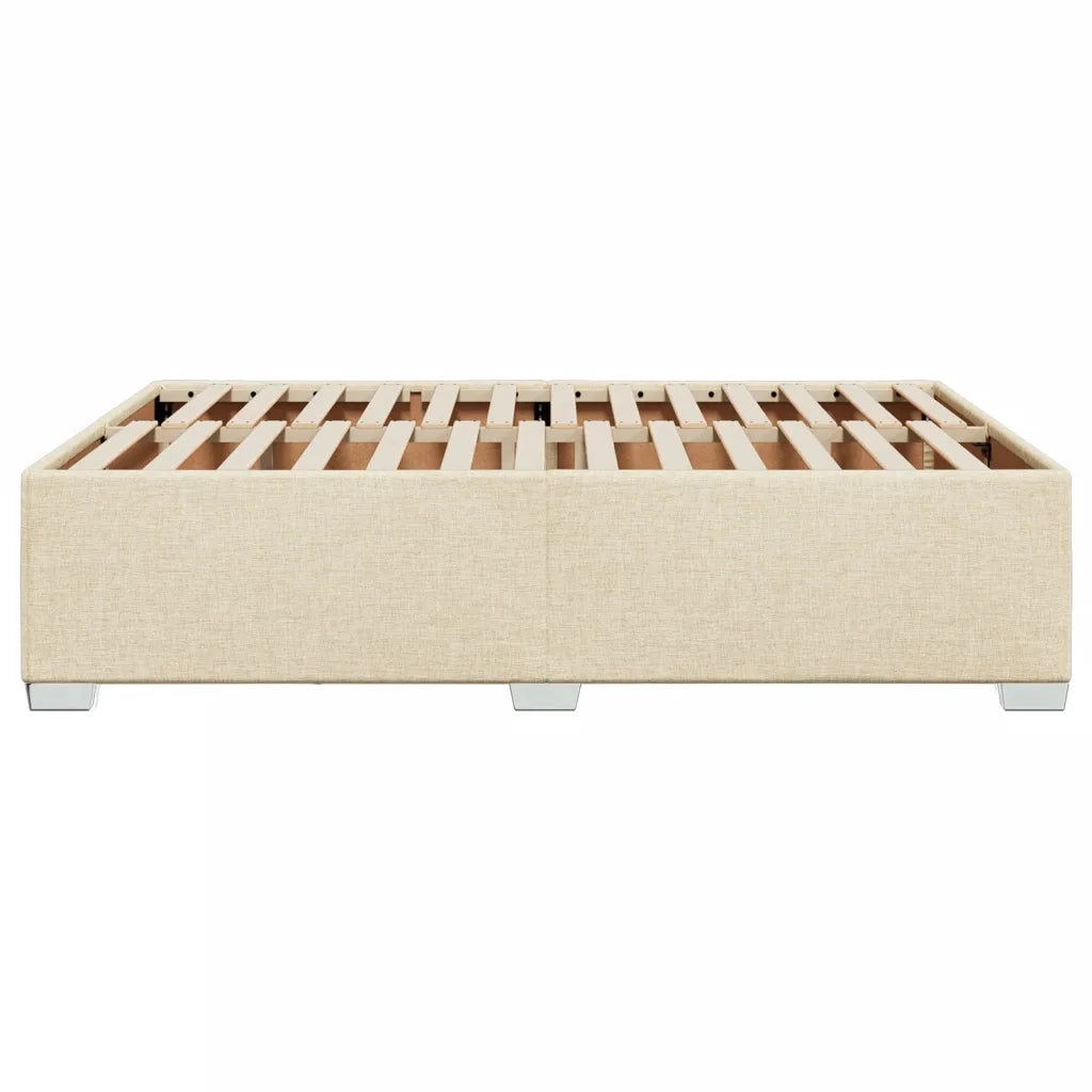 Letto matrimoniale | Letto per adulti | Giroletto senza Materasso Crema 160x200 cm in Tessuto