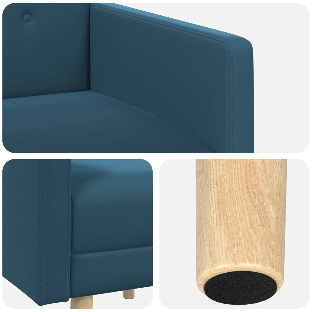Poltrona decorativa Blu Velluto 42044804