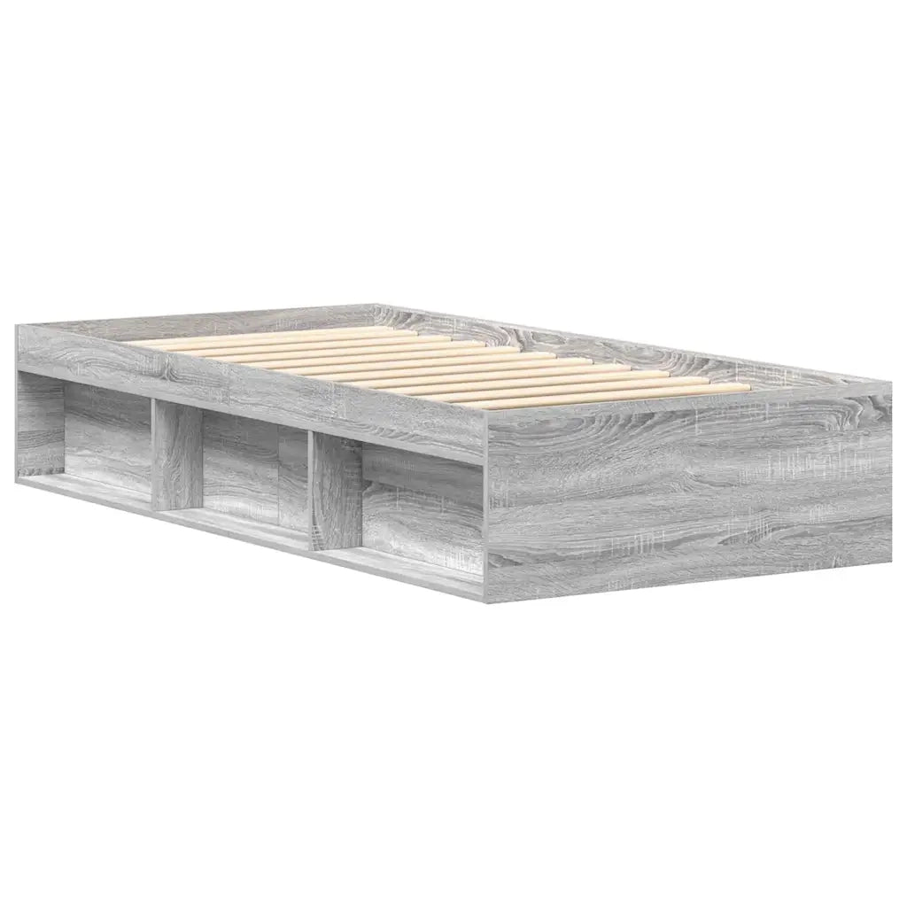 Letto singolo | Letto per adulti | Giroletto senza Materasso Rovere Sonoma 90x190 cm