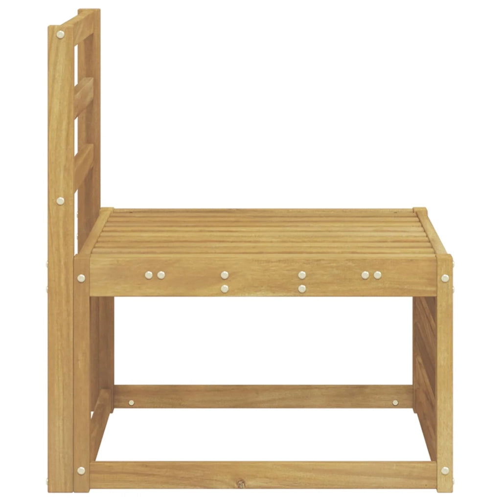 Divano centrale per esterno Legno di Acacia Massello Bianco 901493