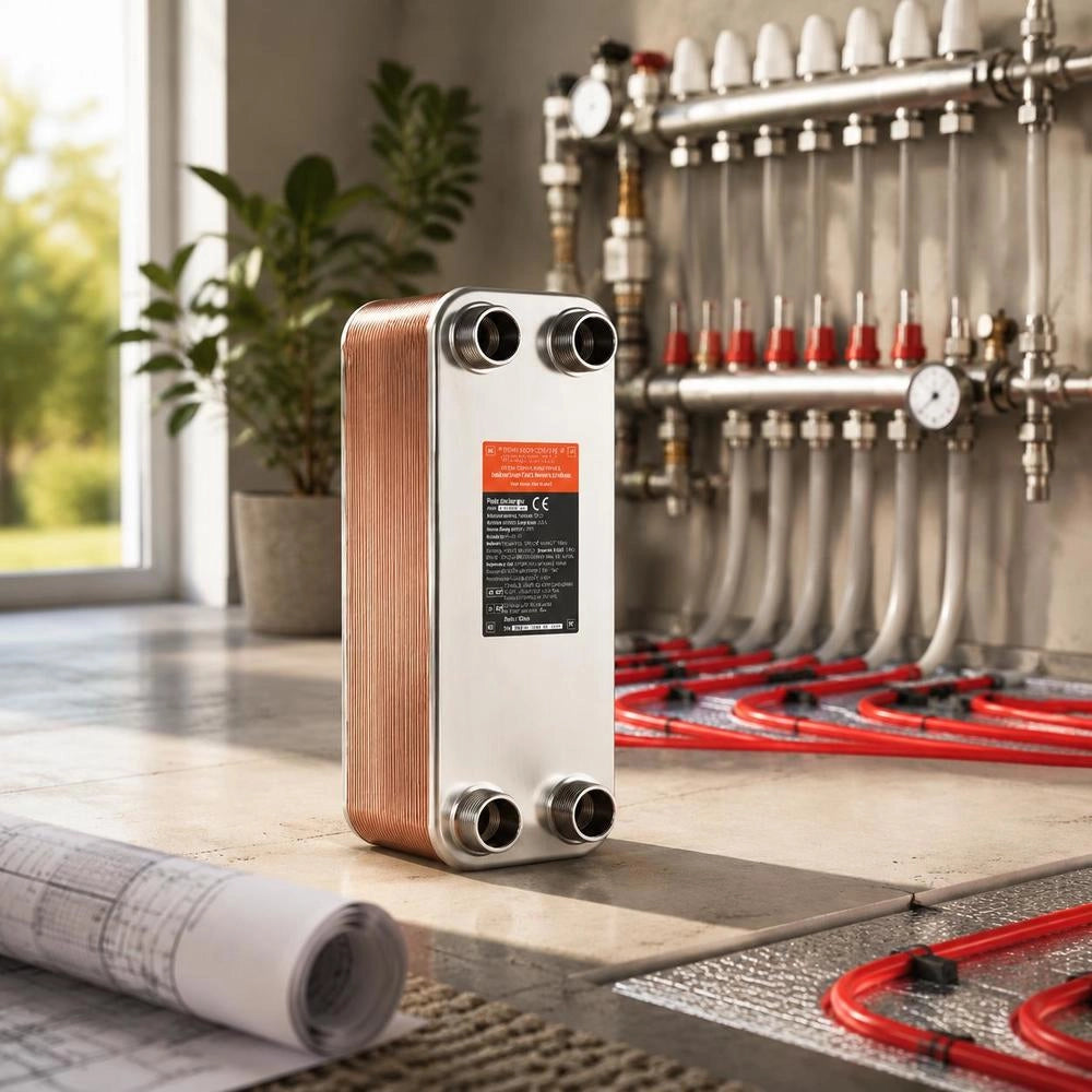 30 Plate Heat Exchangers, 4 X 1-1/4 Inch MNPT Connections, 316L Stainless Steel