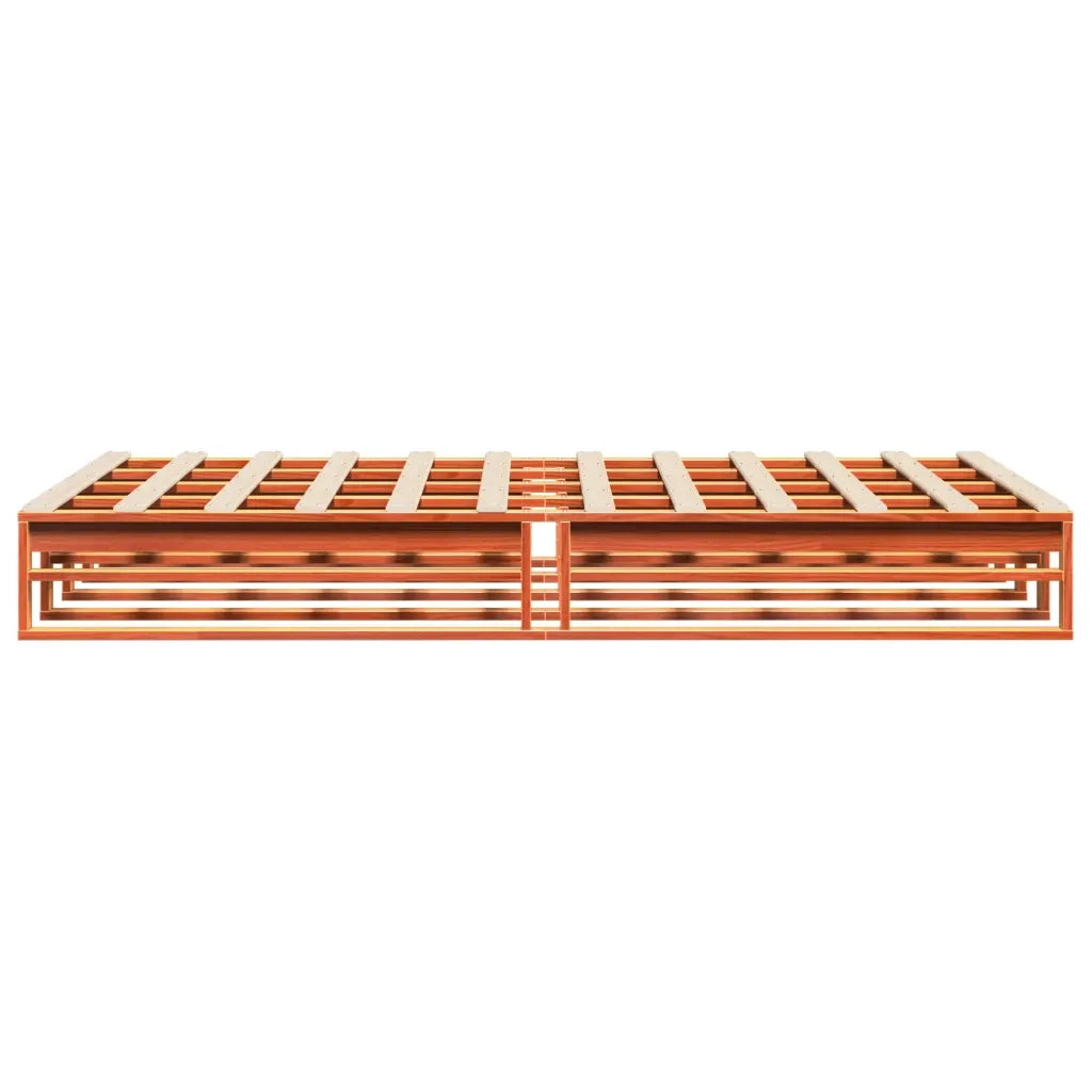 Letto senza Materasso-Struttura Letto Marrone Cera 120x200 cm in Legno di Pino 360866