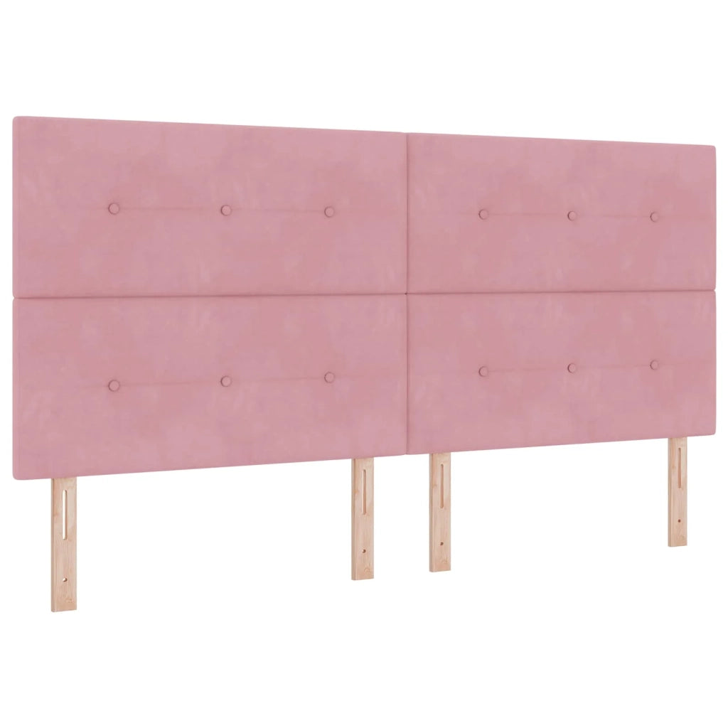 Testiera | Testata LED con strisce LED Rosa 200 cm Velluto