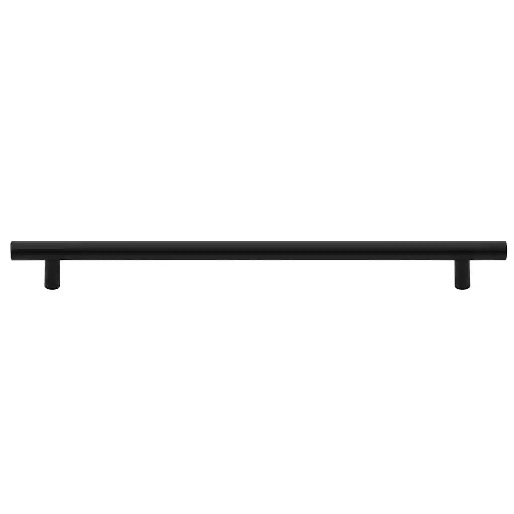 Poignées d'armoire 5 pcs noir 320 mm acier inoxydable
