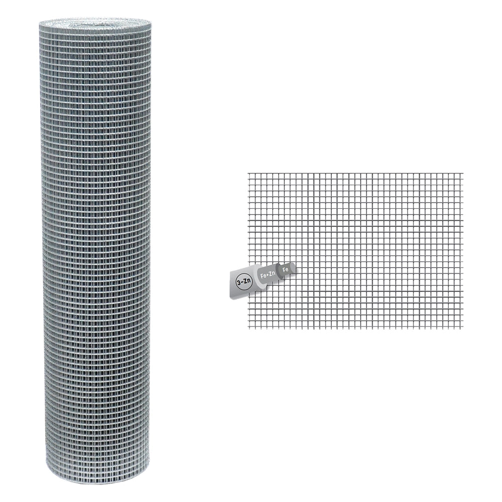 Rete elettrosaldata 6 x 6 cm zincata 25 mt
