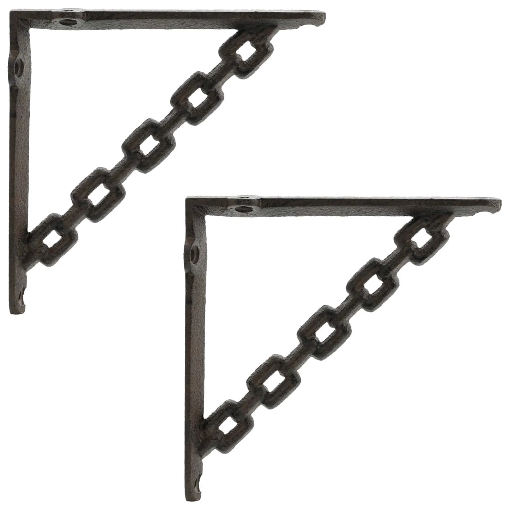 Supporti per mensole da parete 2 pz Marrone Antico 42038922