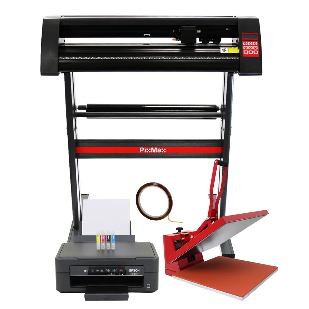 Bundle creativo PixMax: pressa 50x50cm, plotter vinile 720mm, stampante Epson
