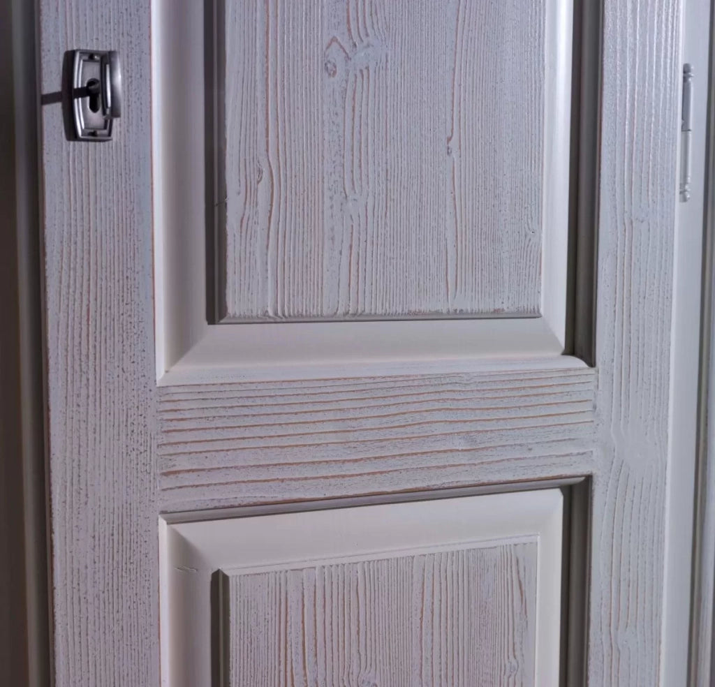 Armadio 3 porte shabby in legno spazzolato 181x63x217 (2205) - Mobili 2G