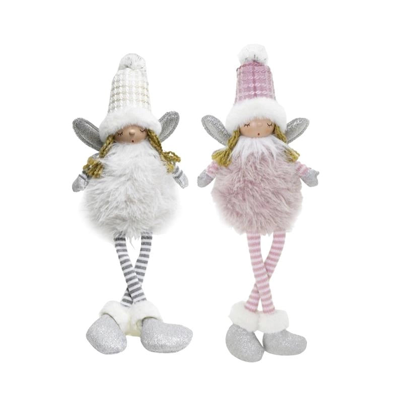 MA MAISON BAMBOLINA ANGIOLETTO SWEET CON MORBIDE E LUNGHE GAMBE PENDENTI COLORE ASSORTITO BIANCO O ROSA 43 H CM