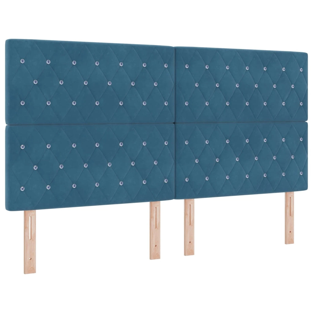 Letto con contenitore e materasso Blu Scuro 180 x 200 cm 3459649