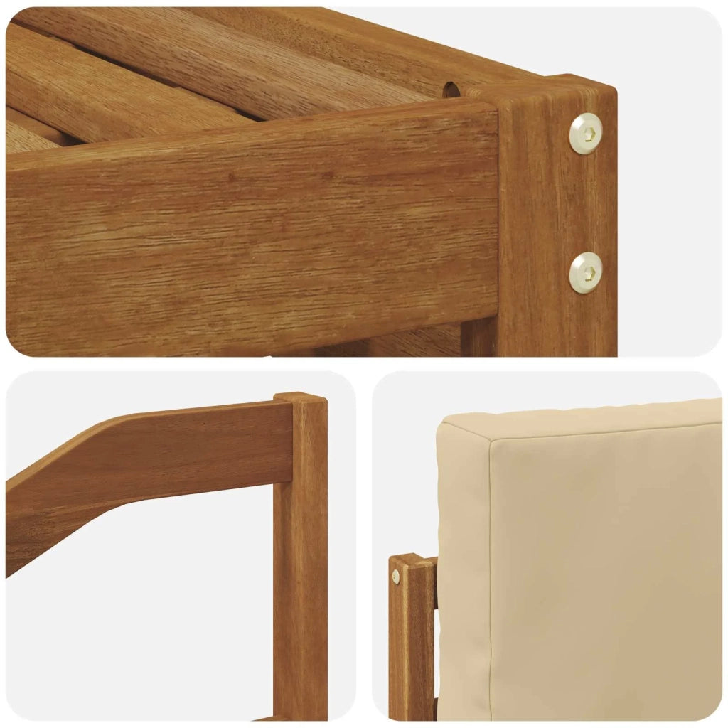 Set di divani da esterno 4 pz Naturale e Beige 3374628