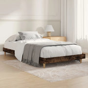 Giroletto senza Materasso-Struttura Letto Rovere Fumo 90x190 cm in Truciolato 511097