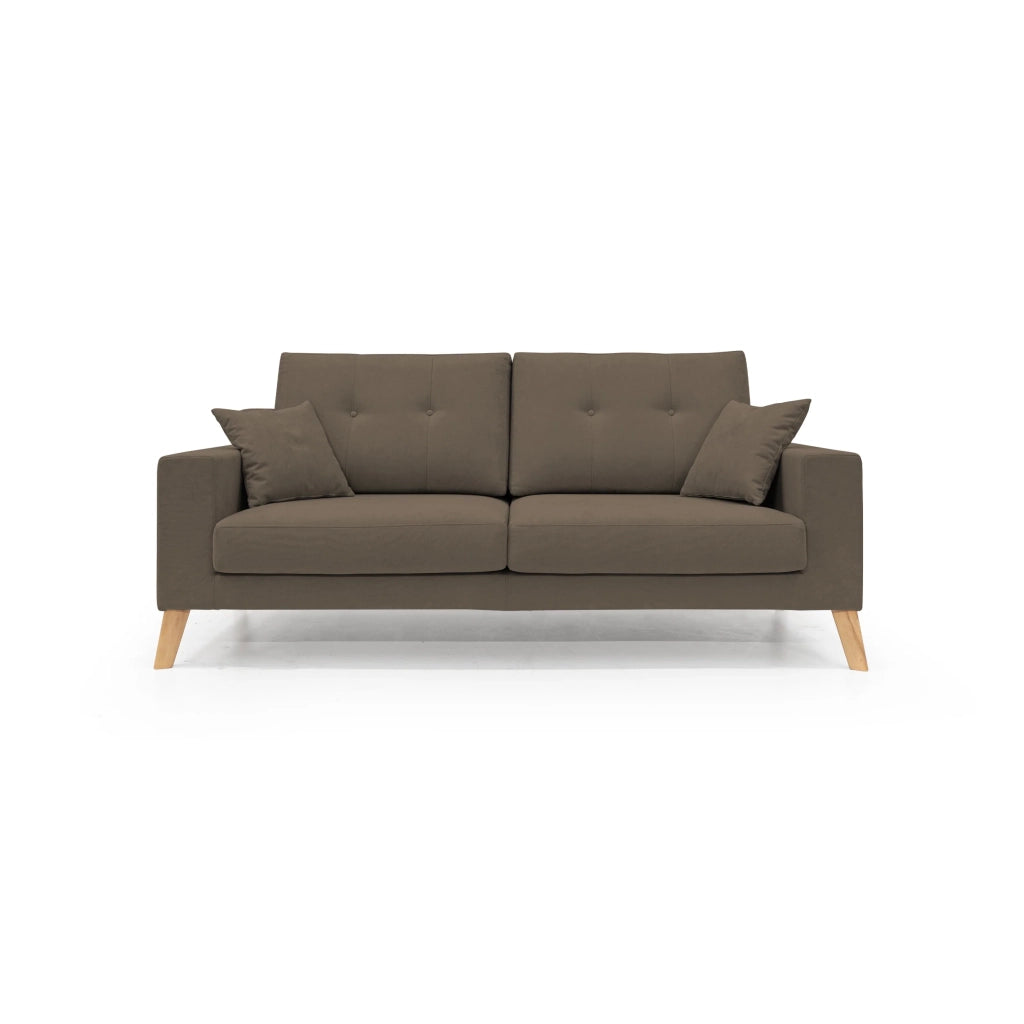 Danish Divano moderno in tessuto morbido impermeabile T02 166 cm marrone