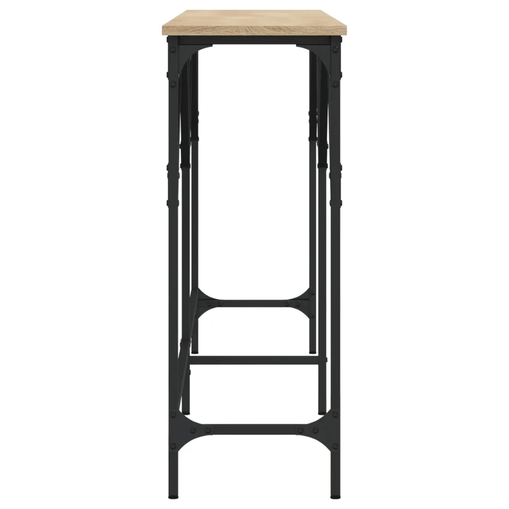 Table console chêne sonoma 180x29x75 cm bois d'ingénierie