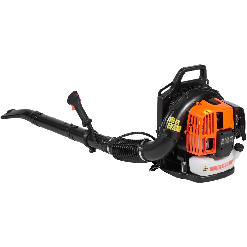 BL-866B Soffiatore per Foglie a Scoppio a Zaino 63CC Motore a 2 Tempi 1,89L 1110 CFM Robusto per Giardino Pulizia Foglie e Prato