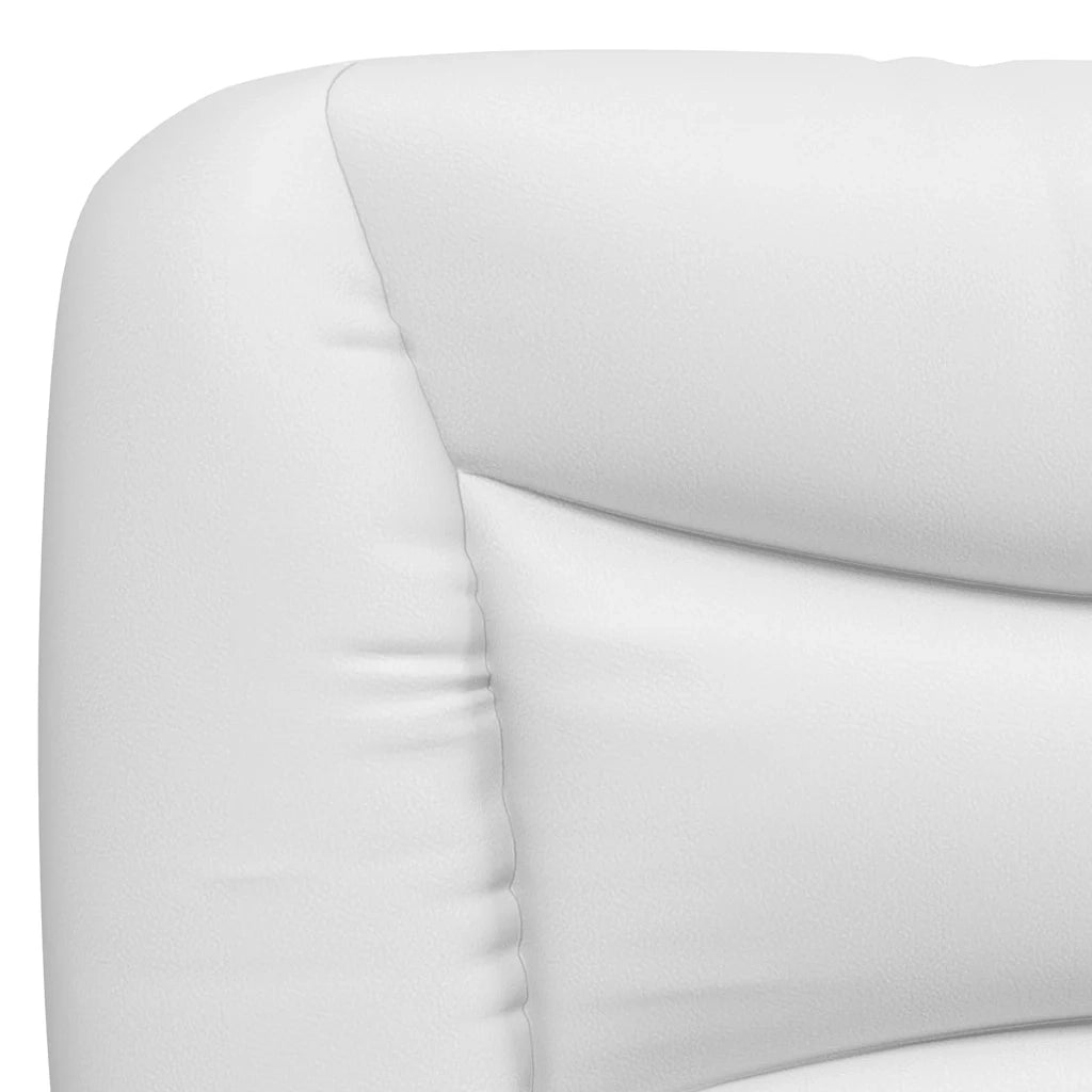 Letto matrimoniale | Letto per adulti | Giroletto senza Materasso Hvar Bianco 120x200 cm in Similpelle