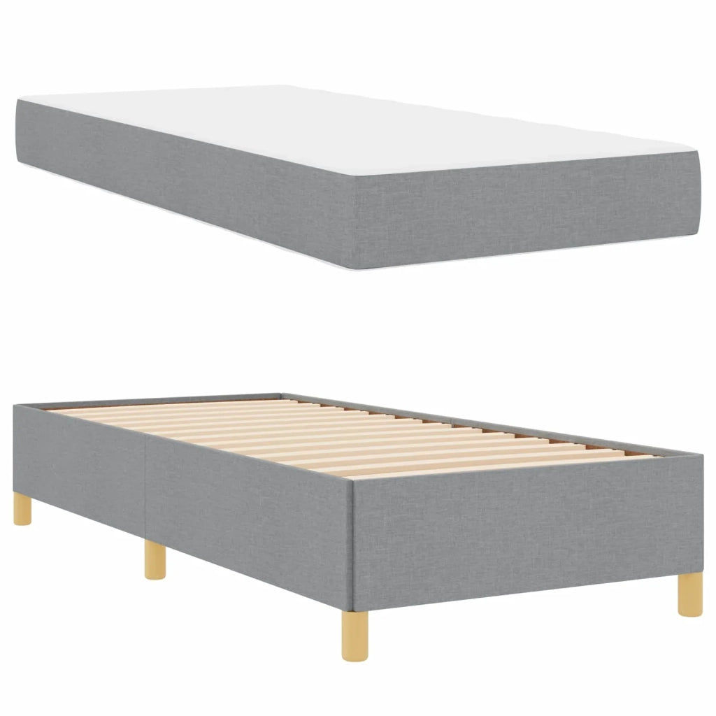 Struttura del letto Grigio chiaro 100 x 200 cm Tessuto