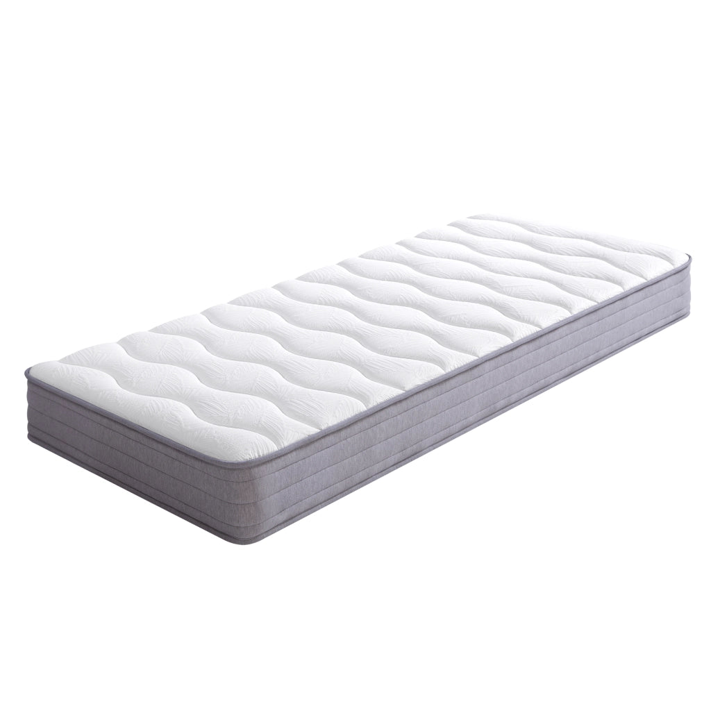 Letto singolo imbottito 90x200 cm beige con LED e USB