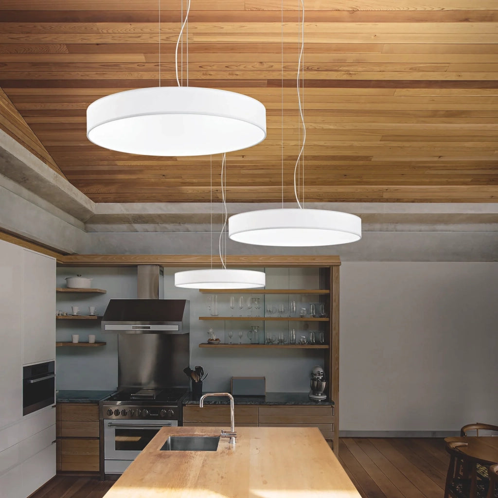 Paralume Cilindro Collezione SET D90 H9 Tortora Tessuto Ideal Lux