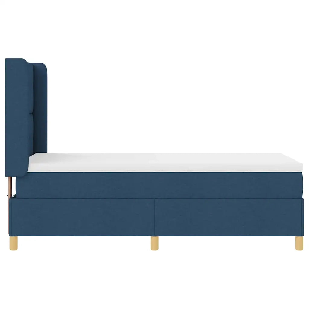Letto a molle con materasso Blu 90 x 190 cm Tessuto 3341811