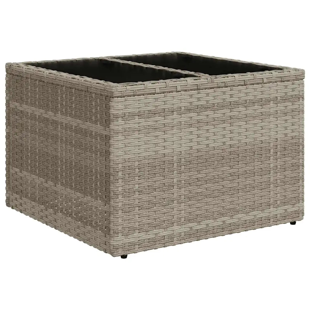 Set Divano da Giardino 9pz con Cuscini Grigio Chiaro Polyrattan 3222971