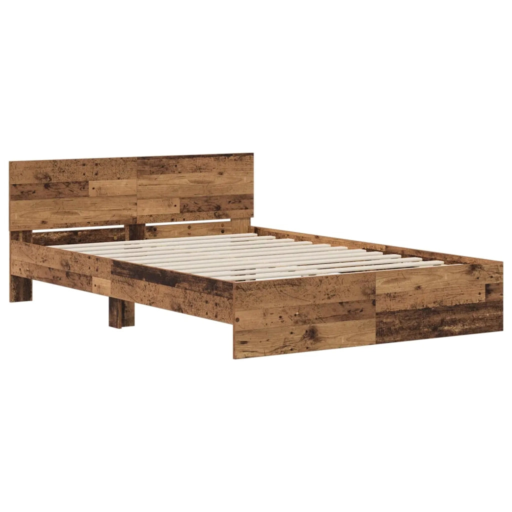 Struttura letto con testata Legno antico 120 x 200 cm 3445777