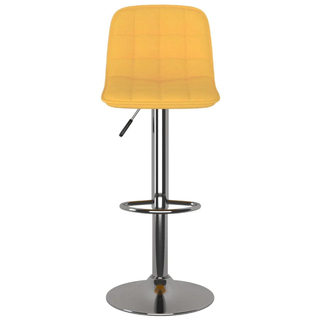 Sgabelli da Bar 2 pz Gialli in Tessuto 333952