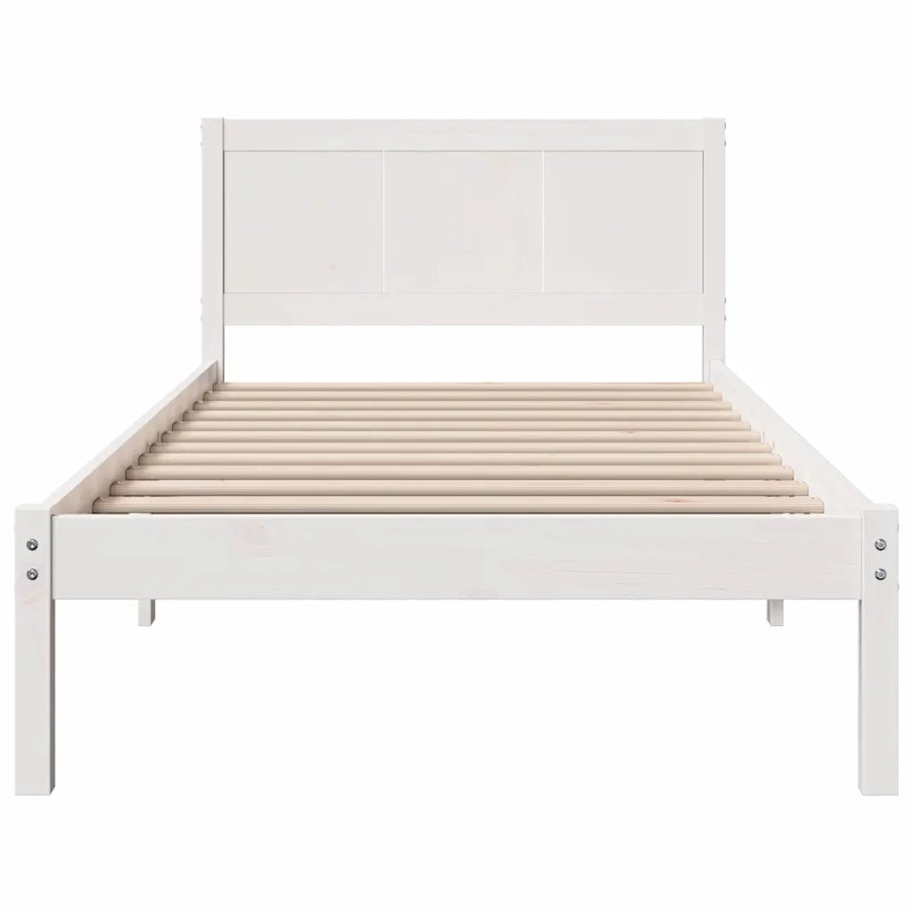 Struttura del letto Bianco 80 x 200 cm Legno massello di pino 872204