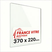 DIMPLEX - modello : westcott-8 - 370 x 220 x 4 mm - Vetro per stufa a legna - vetro camino di ricambio - vetro per caminetto resistente al fuoco - France Vitre
