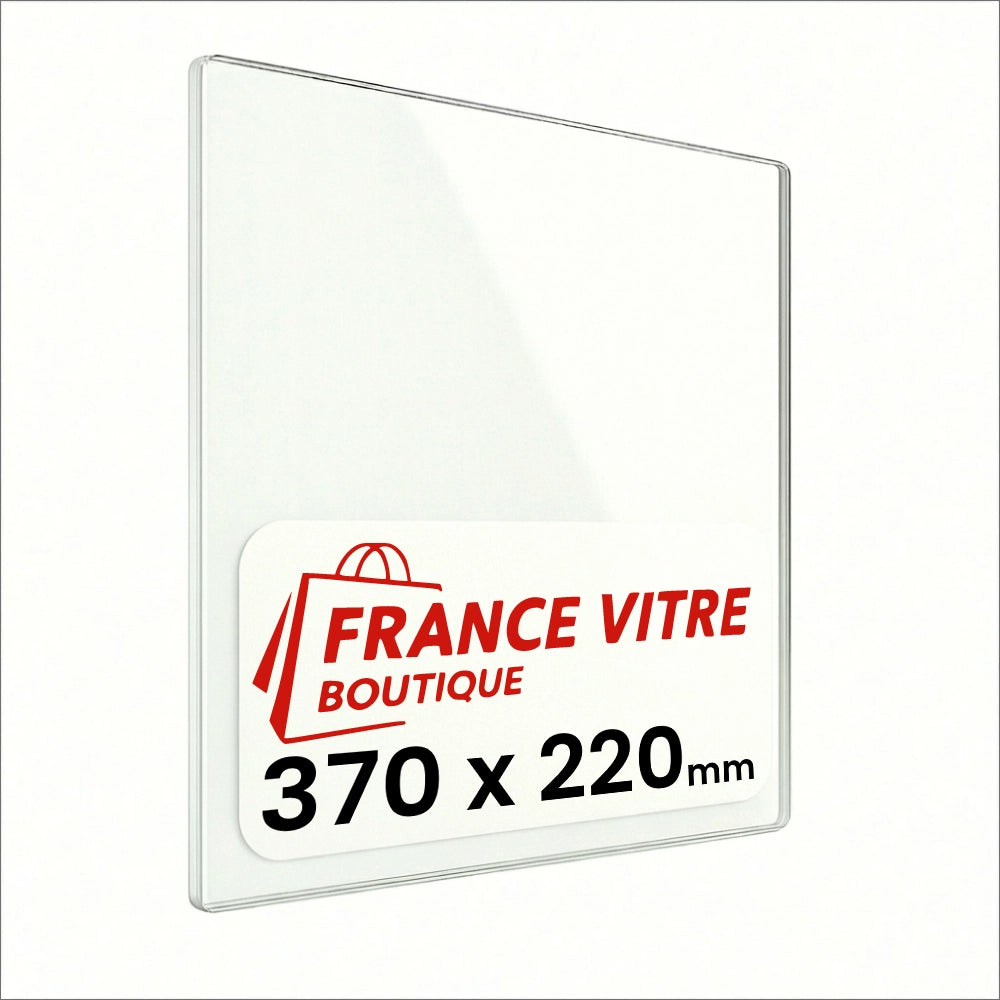 DIMPLEX - modello : westcott-8 - 370 x 220 x 4 mm - Vetro per stufa a legna - vetro camino di ricambio - vetro per caminetto resistente al fuoco - France Vitre