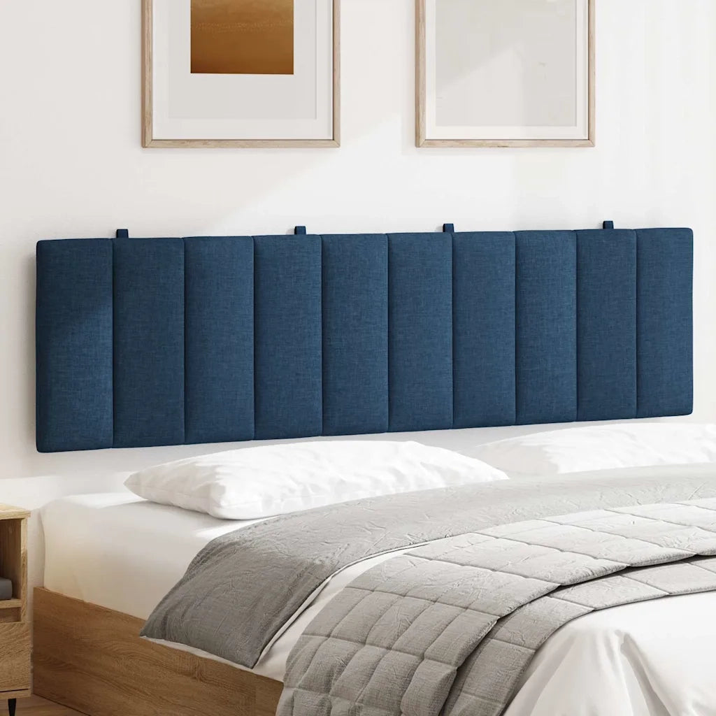 Coussin de tête de lit Hanko bleu 180 cm tissu