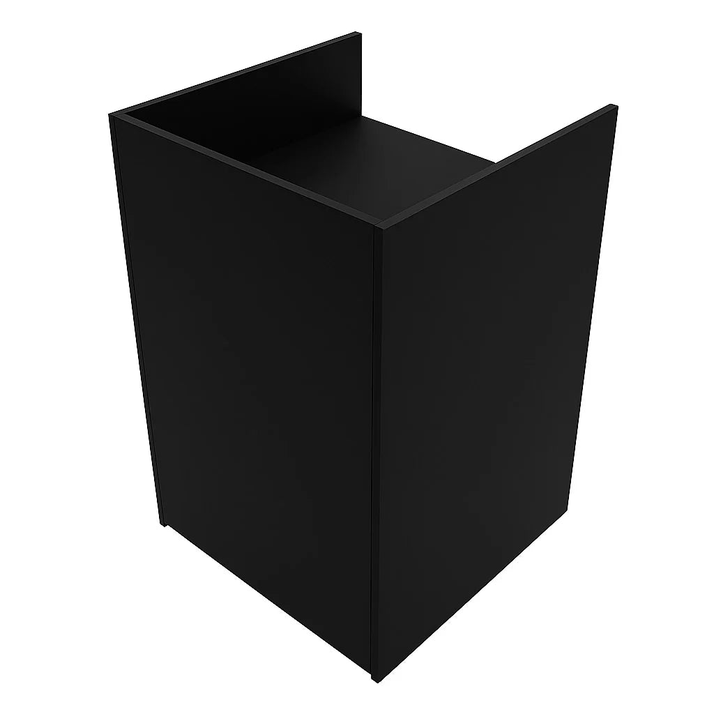 Bancone Cassa da Negozio Nero TB60 Mobile Reception 2 Ripiani in MDF