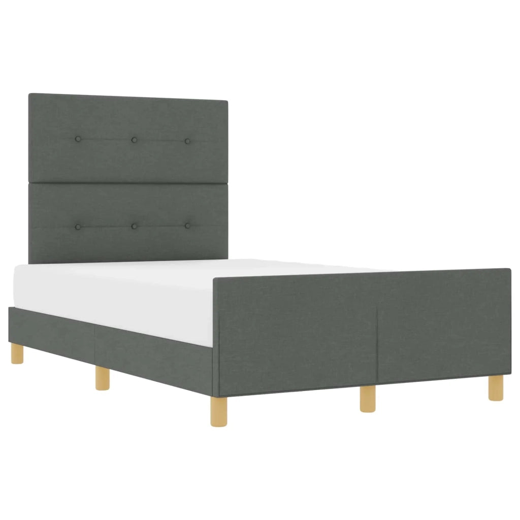 Struttura del letto Grigio scuro 120 x 190 cm Tessuto 3344712