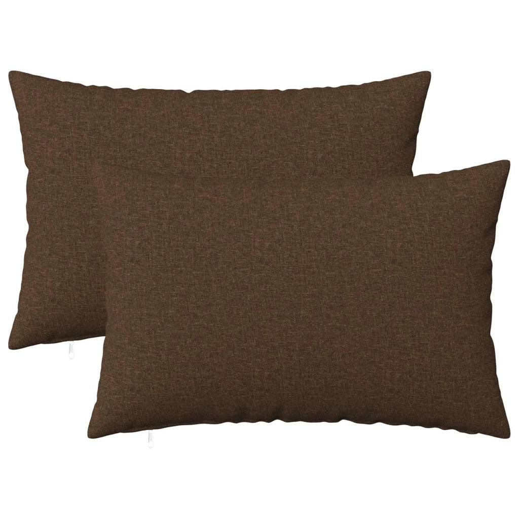 Cuscino con cuscino HEERLEN 2 pz Marrone Tessuto 923813