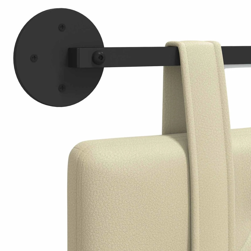 Testiera | Testata sospesa Con luce LED Crema Similpelle