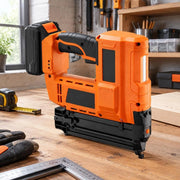 2-in-1 Cordless Nailer, 18 Gauge, 20V, With 500 Nails & 500 Staples & 2.0 Ah Lithium Battery & Charger, For DIY Woodworking, Orange