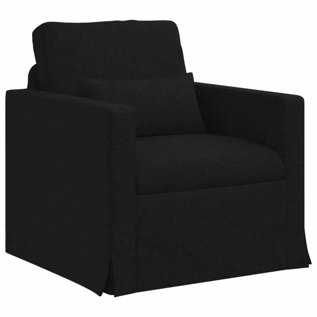 Set di divani 2 pcs Nero 139 x 78 x 80 cm Tessuto 3407495