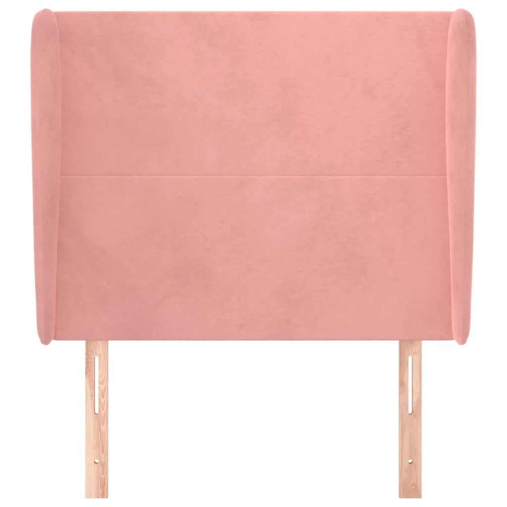 Testiera ad Orecchio Rosa 103x23x118/128 cm in Velluto 3117723