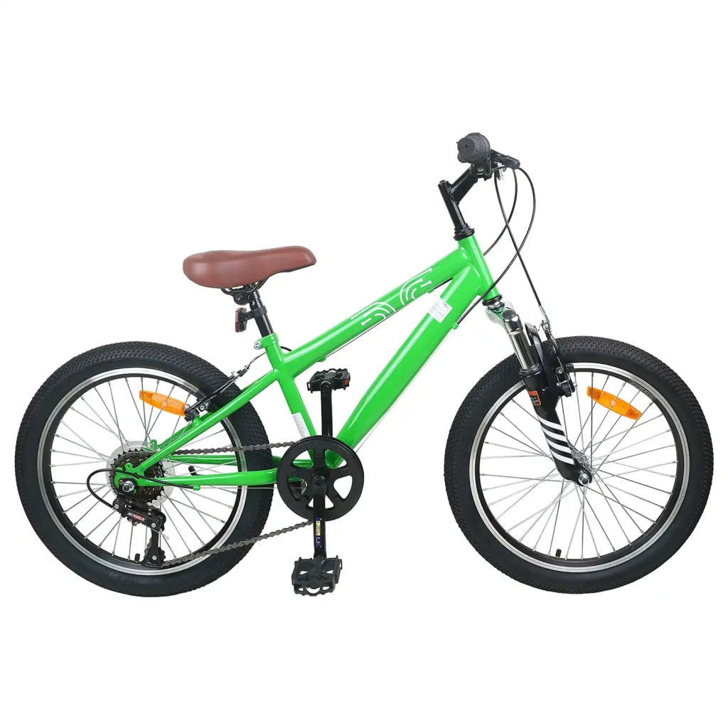 Mountain Bike 20 Pollici 6-Velocit¨¤ per 5-8 anni Verde